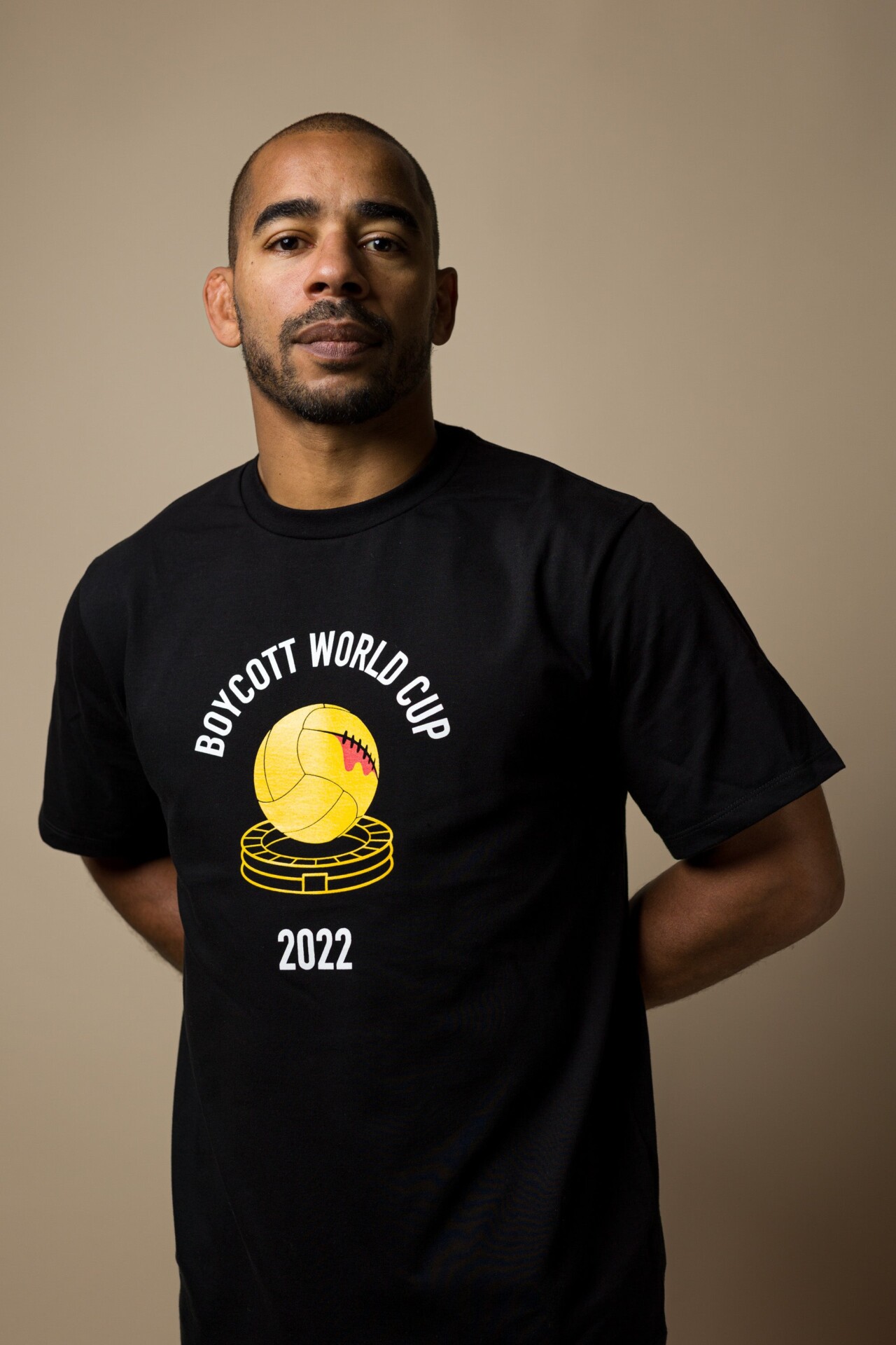 Ecclo boycott qatar david larose t shirt noir boycott world cup 2022 ECCLO - T-shirt Boycott WC 2022 – XL