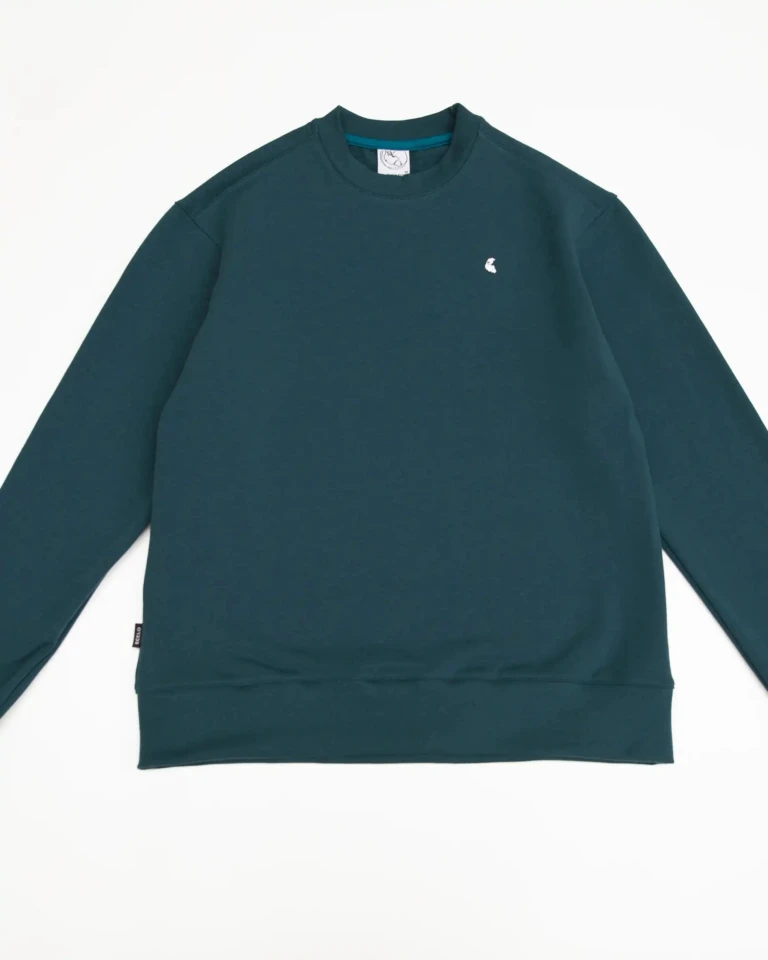 Ecclo sweat rond homme vert Made In France et coton bio recycle upcycle 02 applat 1080x1350 f815e4df 08c1 436f 835a aea159ef428a ECCLO - Sweat rond Cold Forest – XL