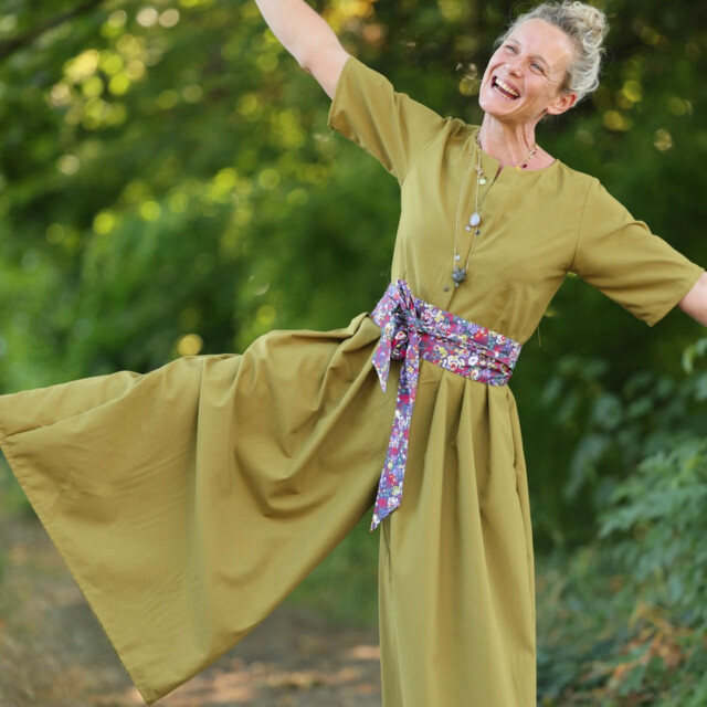 Quintessence - Ceinture Anita coton Floraison Améthyste