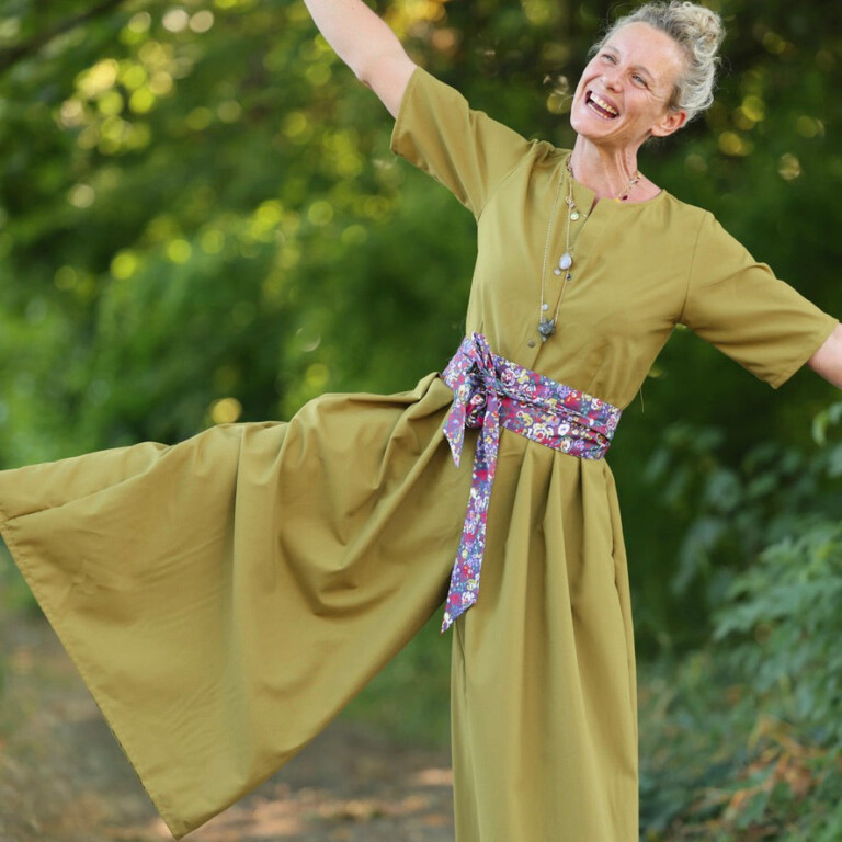 Quintessence - Ceinture Anita coton Floraison Améthyste