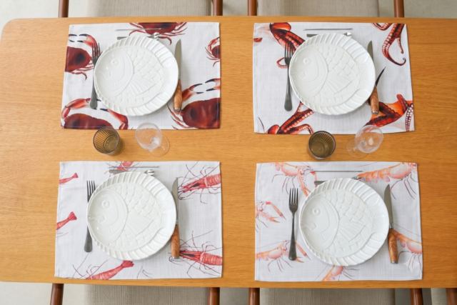 Varek Illustrations - Pack de 4 sets de table : La Marée Rouge