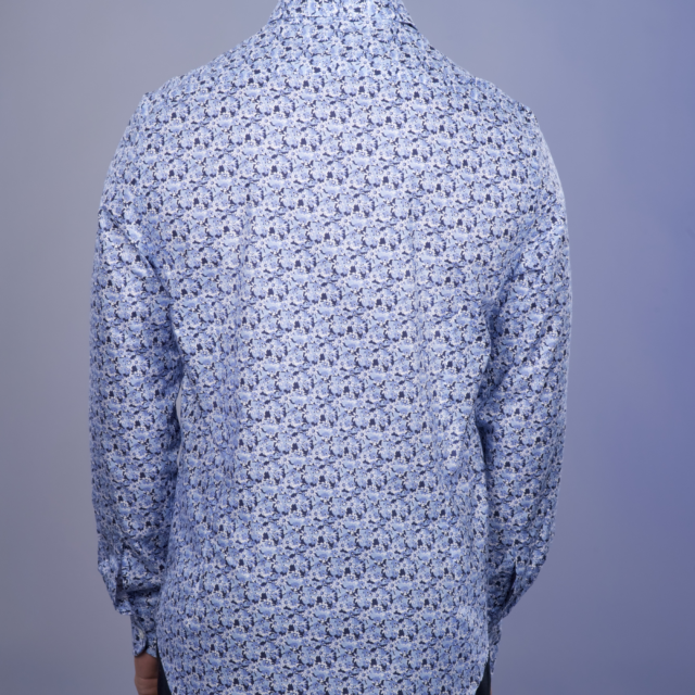 La Chemise Française - Chemise Fleurs Bleues – XL