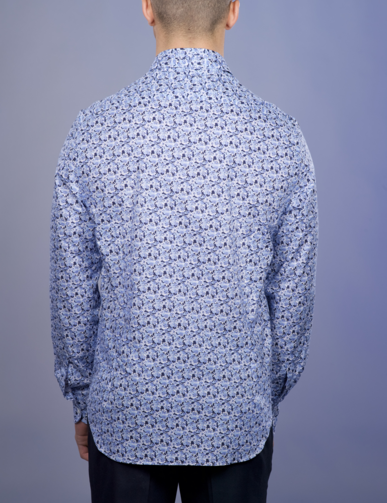 La Chemise Française - Chemise Fleurs Bleues – XL