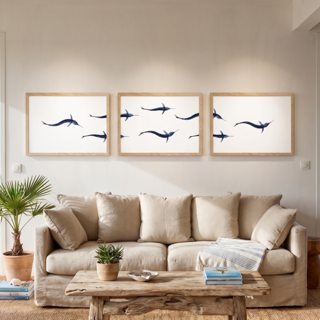 varek.illustrations - Triptyque : Les marlins vus du ciel
