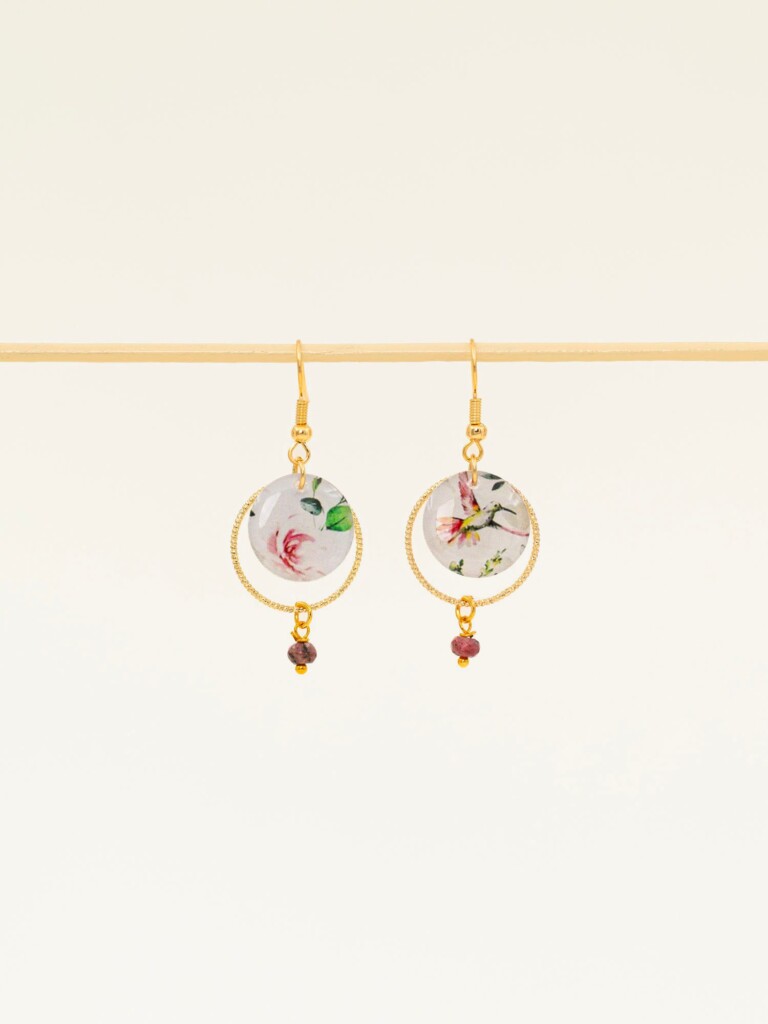 LILIBELLULE boucles doreilles fond creme 130 Adelaiderose petites lili-bellule - ADELAÏDE – Rose / Grandes