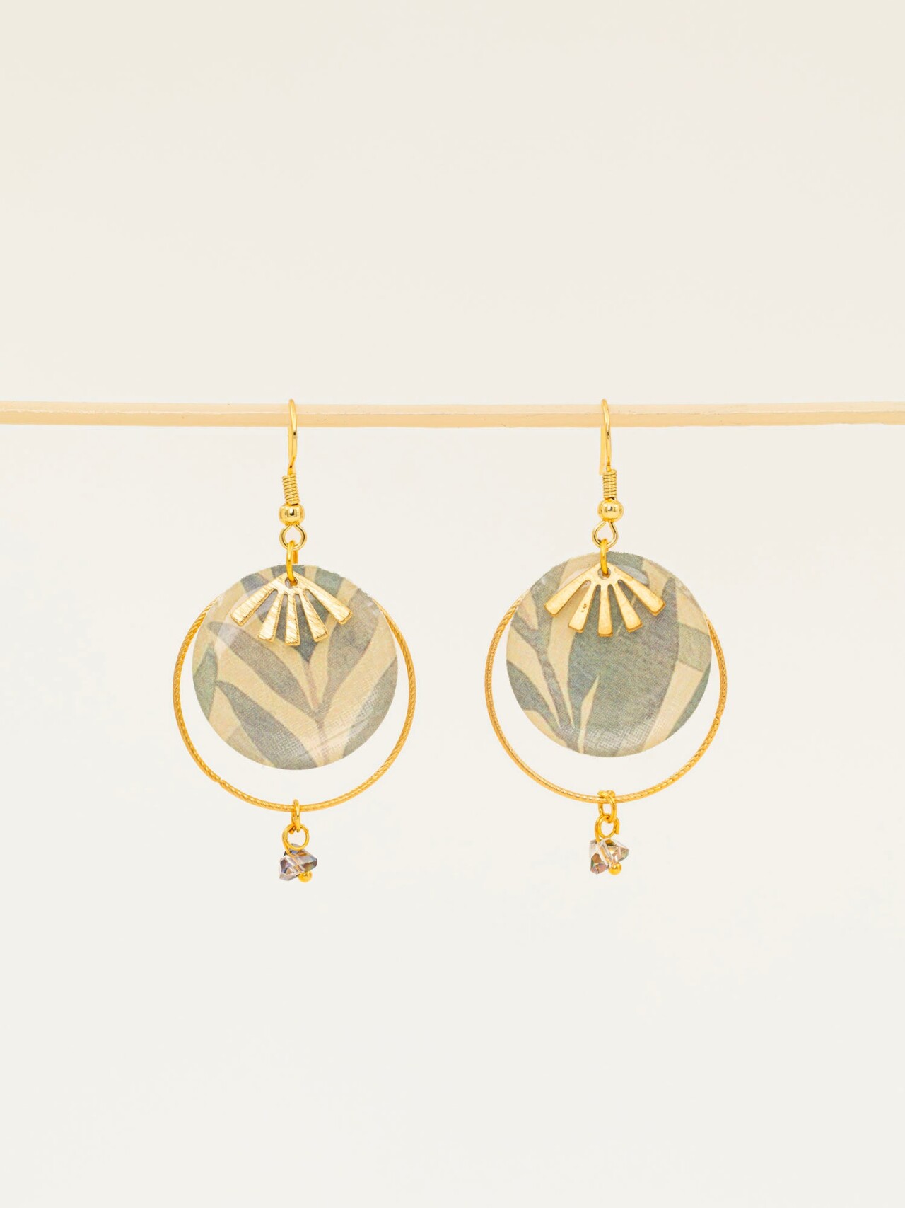 LILIBELLULE boucles doreilles fond creme 30 lili-bellule - SAVANNAH – Bleu / Or