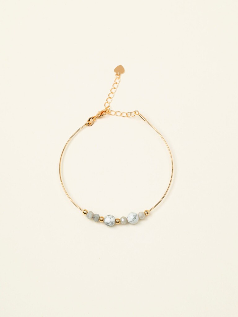 LILIBELLULE bracelets joncs fond creme 10 GOZO lili-bellule - GOZO – Blanc / Gris