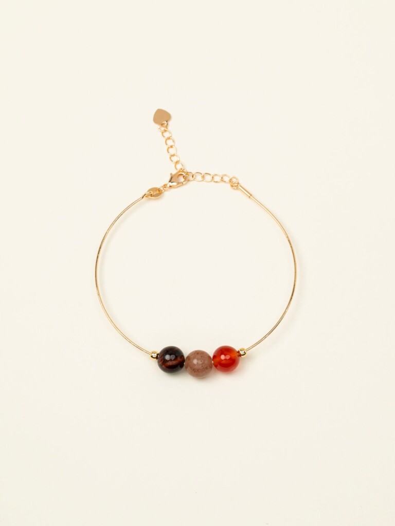LILIBELLULE bracelets joncs fond creme 3 lili-bellule - SAONA – Rouge