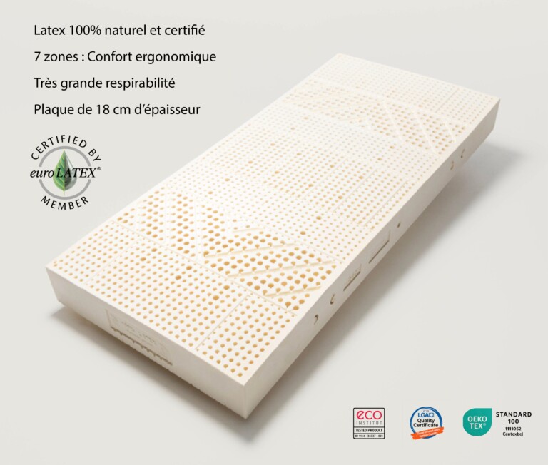 Naturlatt - Matelas Latex 100% Naturel – 200x200cm - King Size +