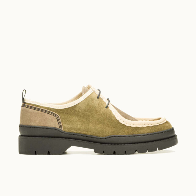MAJOR V COLORS KAKI+BEIGE CHAUSSURES VERT par la marque KLEMAN KLEMAN - MAJOR V COLORS KAKI+BEIGE CHAUSSURES VERT