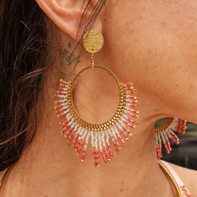 valdyria.com - Boucles D’oreilles Pendantes Mira Aurora