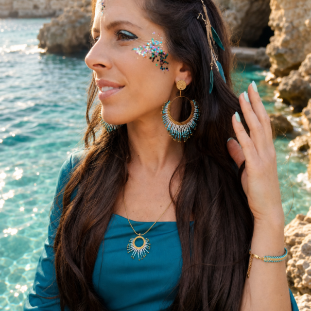 valdyria.com - Boucles D’oreilles Pendantes Mira Calypsa