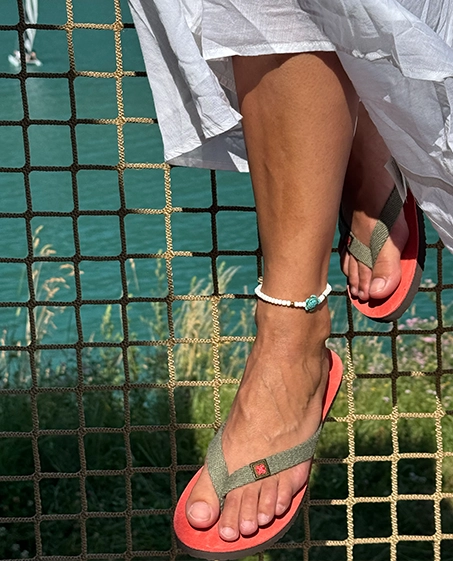 Couleur Tong - Tong Cuir MOOREA Corail – 40-41