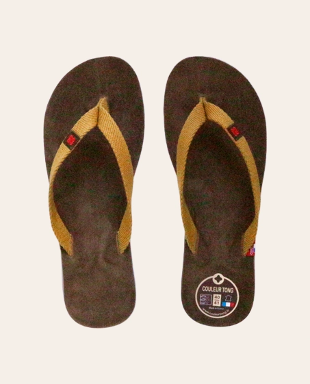 Couleur Tong - Tong Cuir MOOREA Moutarde – 40-41