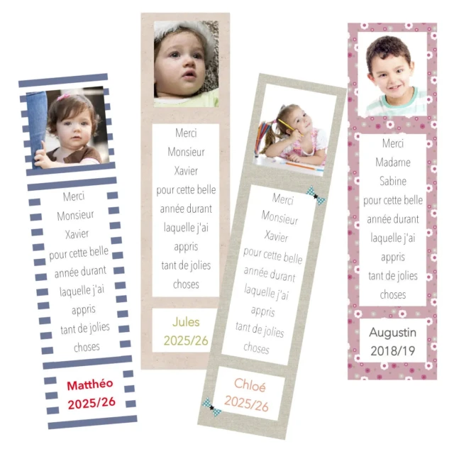 L’Atelier BABY’SPHERE - Marque page maître(sse) à personnaliser avec texte et photo