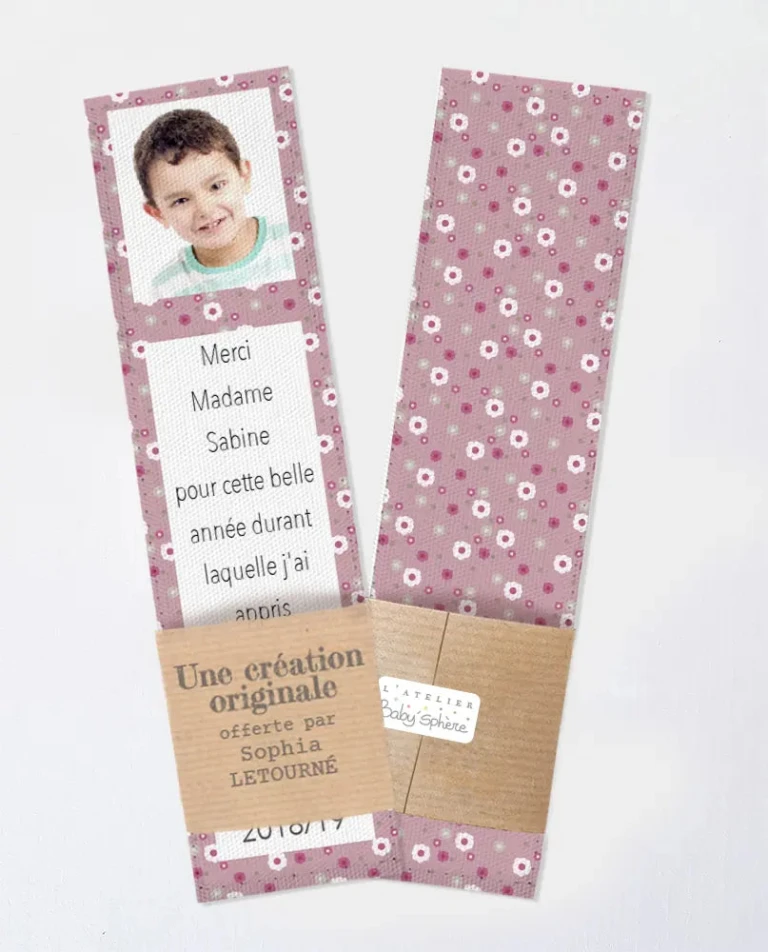 Atelier Baby’Sphère - Marque page maître(sse) à personnaliser avec texte et photo