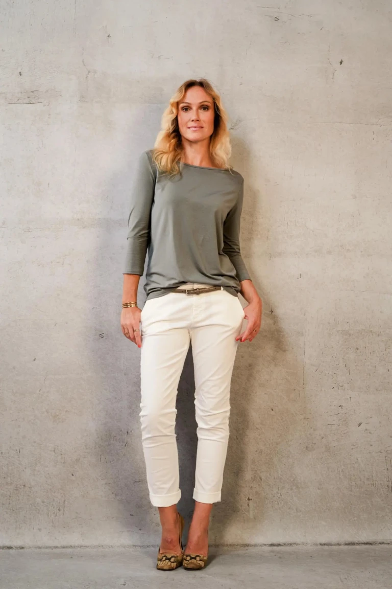 Thelma Rose - Haut col bateau Méline – 44 / Bleu indigo