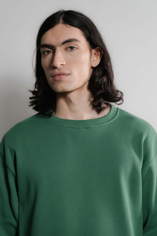 Nitto Knitwear - Vahé manches courtes - Vert – XXL