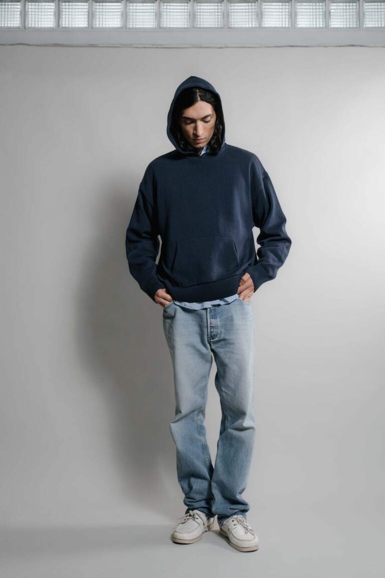 Nitto Knitwear - Pull Sevan Capuche - Marine – XL