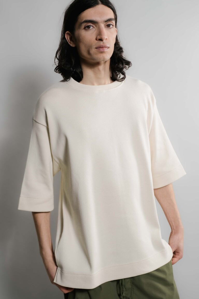 Nitto Knitwear - Vahé manches courtes - Naturel – XXL