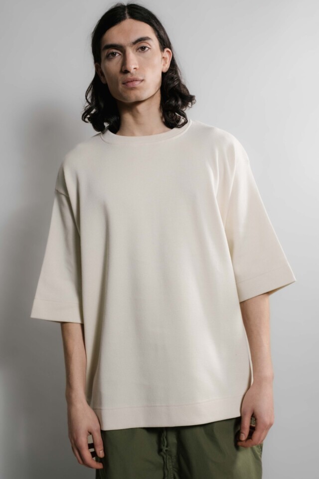 Nitto Knitwear - Vahé manches courtes - Naturel – XXL