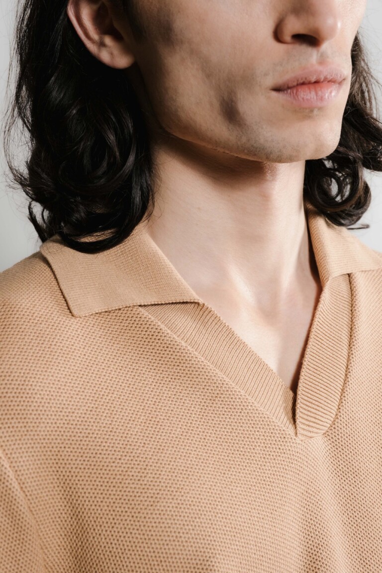 Nitto Knitwear - Agop Polo - Camel – M