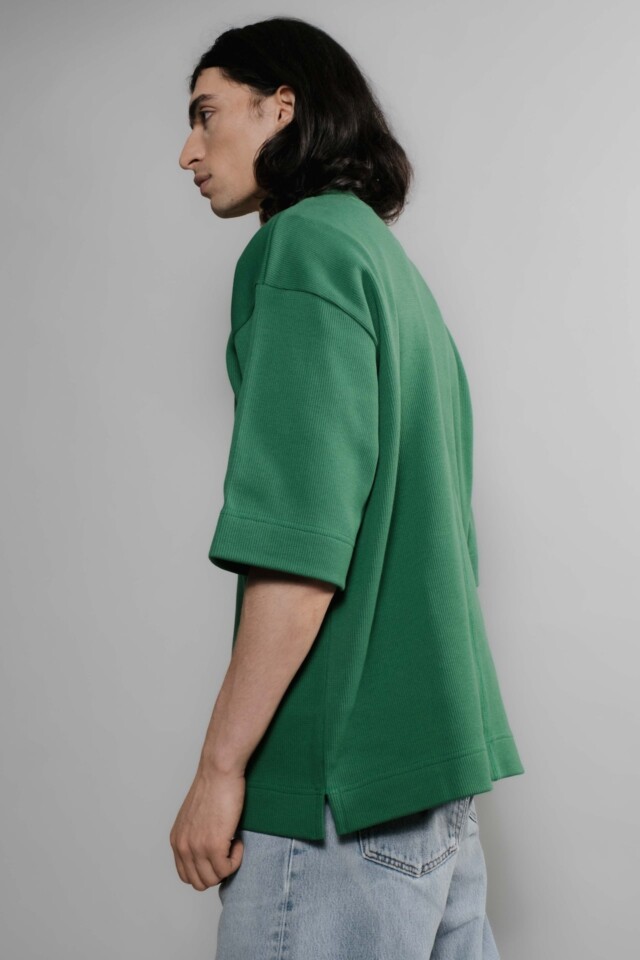 Nitto Knitwear - Vahé manches courtes - Vert – XXL