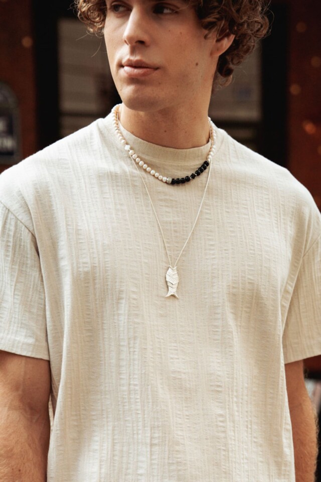 NEIJE - Collier Poisson Gefilte (Argent)