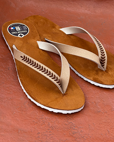 Couleur Tong - Tong Cuir ROMA Ecru – 40-41