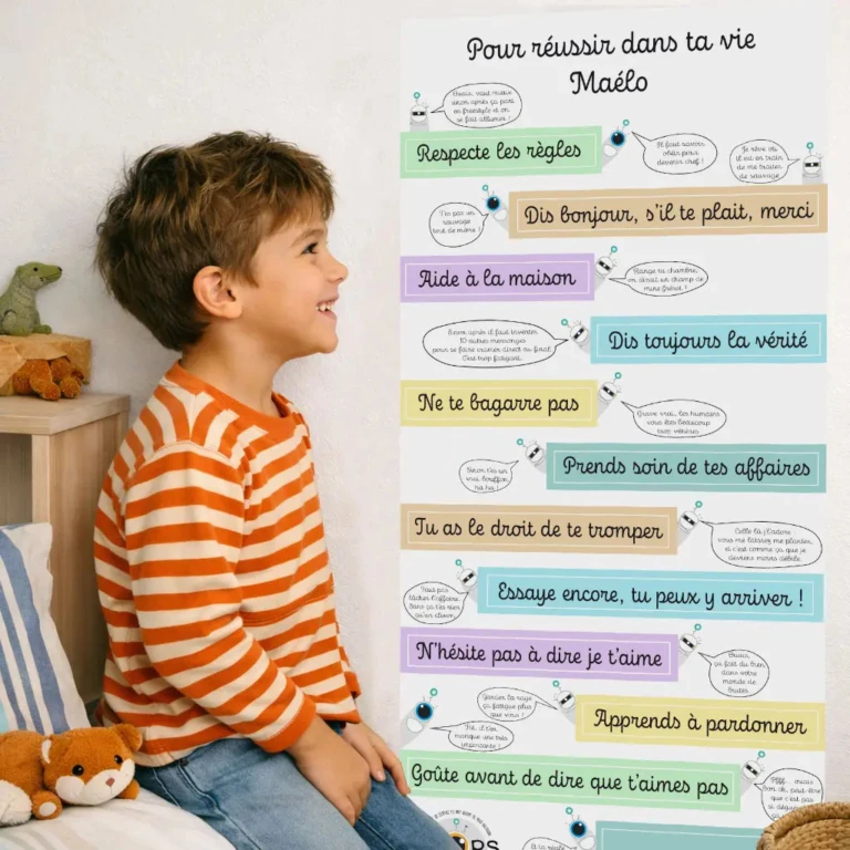 Atelier Baby'Sphère - L’affiche FROPS “Pour réussir dans ta vie” : des règles expliquées avec humour et bon sens – 60x120cm