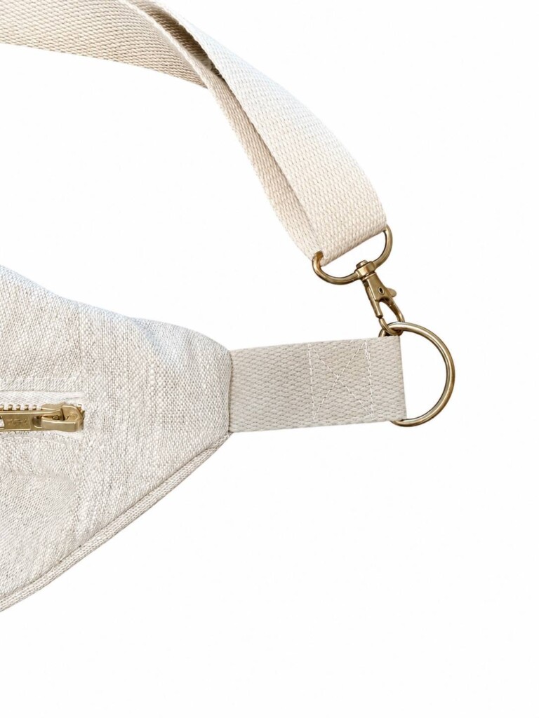Maison Mallow - Sac Banane Lin blanc cassé