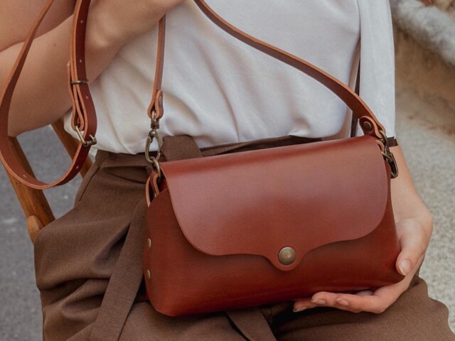 Sac cuir marron 1 Maison Rottier - Maroquinerie fabriquée en France - Sac en Cuir Marron Foncé - Candice