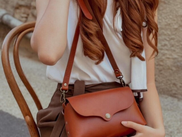 Sac cuir marron clair 1 Maison Rottier - Maroquinerie fabriquée en France - Sac en Cuir Marron Clair - Candice