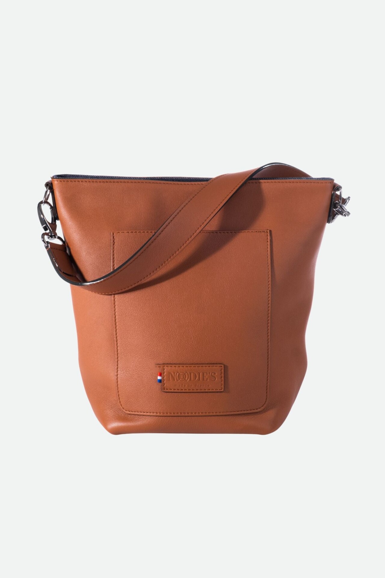 Sac cabas cuir camel Nodie's - Andy - camel lisse