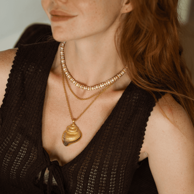 NEIJE - Sautoir Aphrodite et Coquillage Vintage