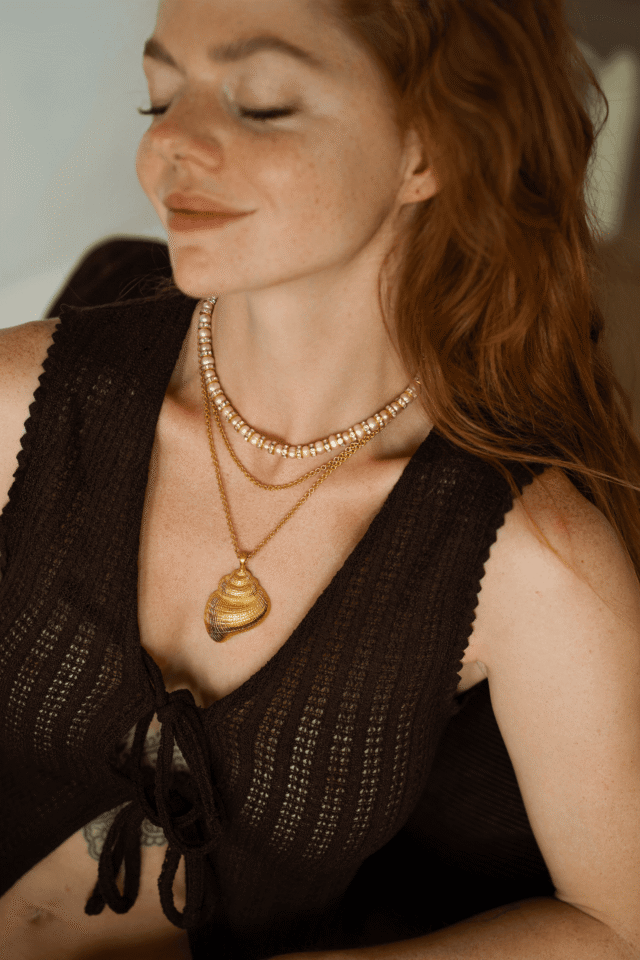 NEIJE - Sautoir Aphrodite et Coquillage Vintage