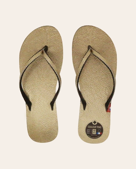 Couleur Tong - Tong Cuir Métallisé BB Or – 40-41