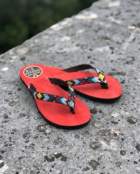 Couleur Tong - Tong Cuir MAYA Corail – 40-41