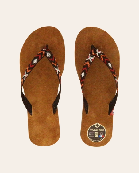 Couleur Tong - Tong Cuir MAYA Sable – 40-41