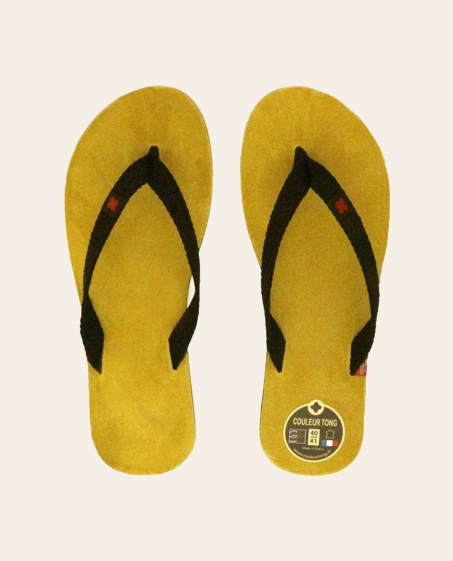 Couleur Tong - Tong Cuir MOOREA Jaune – 40-41