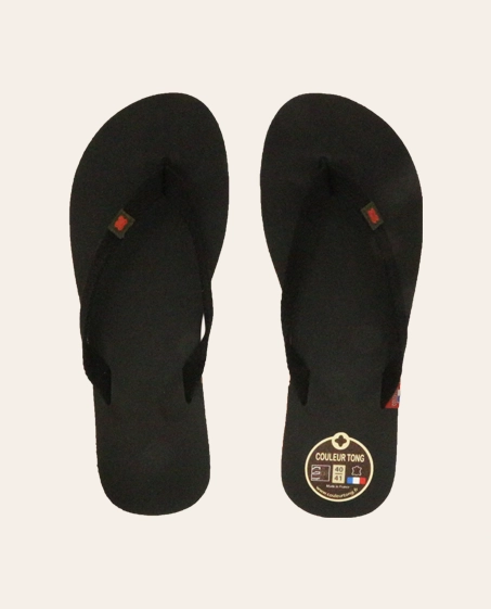 Couleur Tong - Tong Cuir MOOREA Noir – 38-39