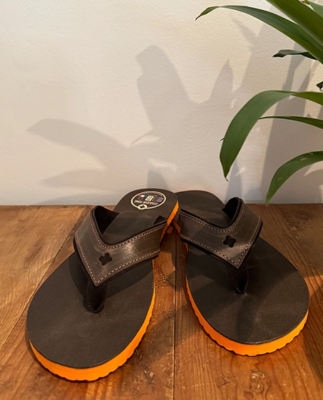 Couleur Tong - Tong Cuir SPERONE Choco/orange – 40-41