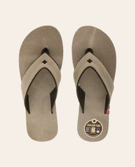 Couleur Tong - Tong Cuir SPERONE Taupe – 40-41