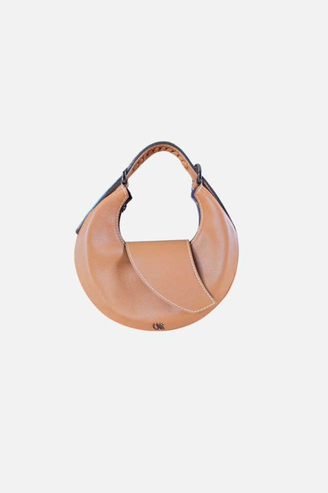 Nouvelle lune mini – Camel grainé par la marque Nodie’s Nodie’s - Nouvelle lune mini – Camel grainé
