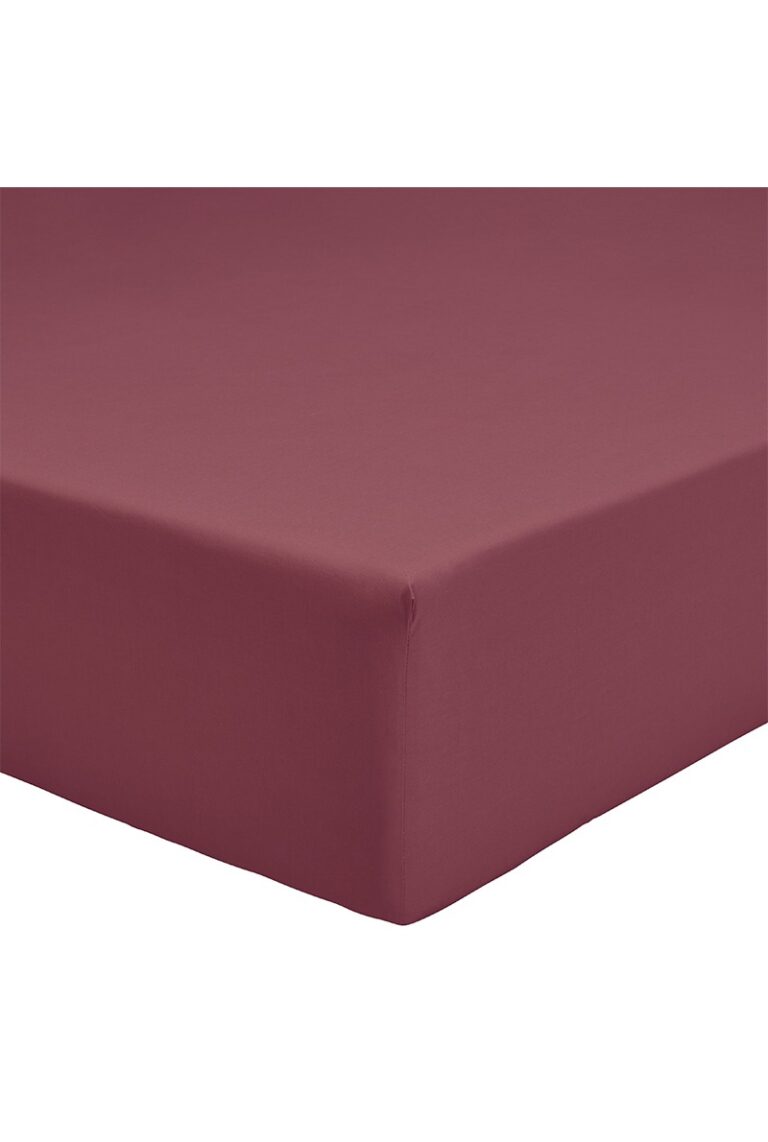 A demain - Drap-housse en percale de coton biologique Prune 140x200 cm