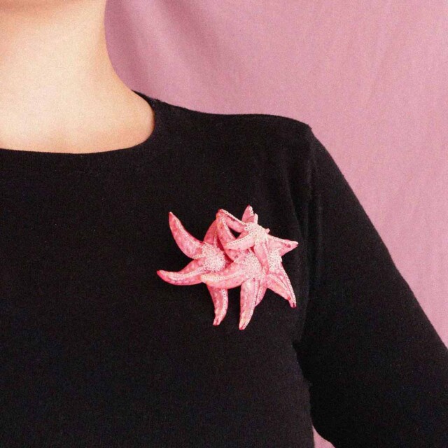 Ciléa Bijoux - Broche Ariel – Bleu pale