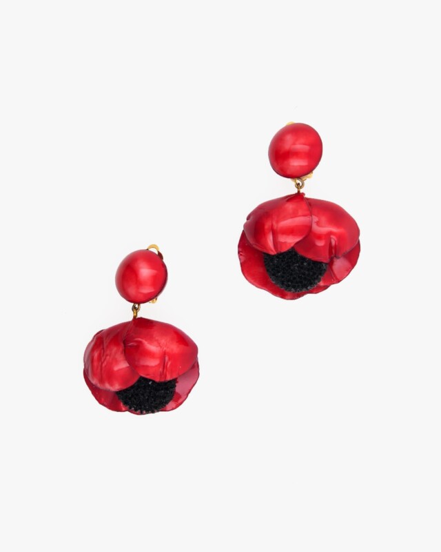 Ciléa Paris - Boucles d'oreilles pendantes Agnès – Rose indien / Dormeuse (Oreilles percées)