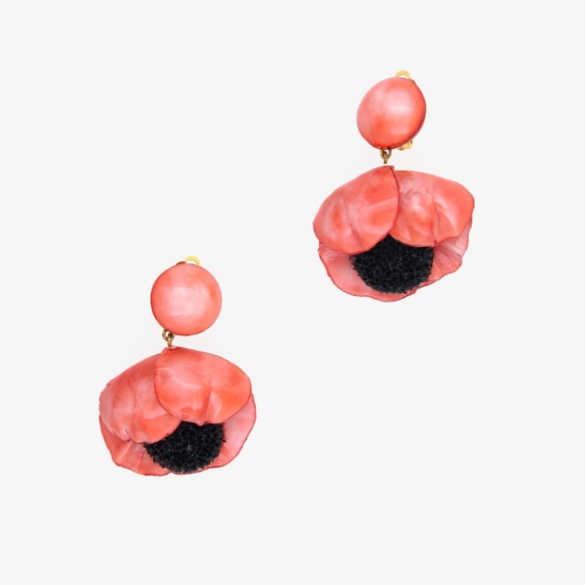 Ciléa Paris - Boucles d'oreilles pendantes Agnès – Rose indien / Dormeuse (Oreilles percées)