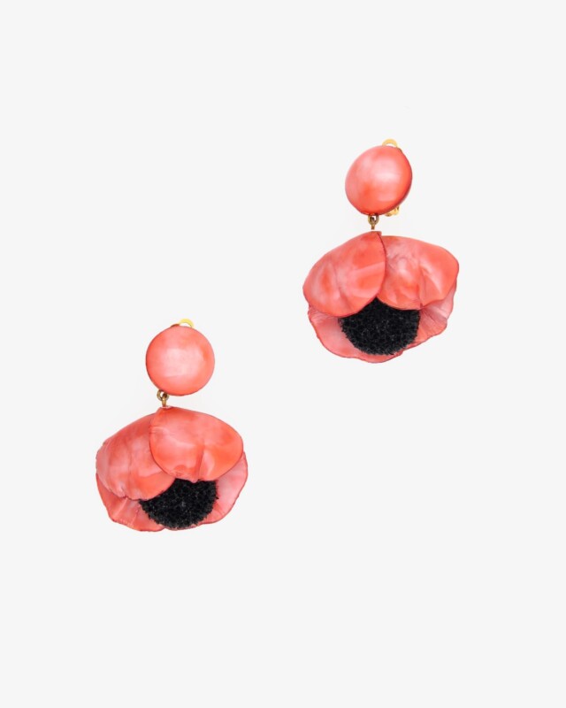 Ciléa Paris - Boucles d'oreilles pendantes Agnès – Rose indien / Dormeuse (Oreilles percées)