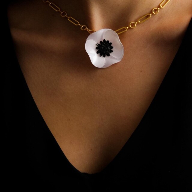 Ciléa Paris - Pendentif Anémone - Petit – Je ne veux pas la chaîne / Lavande